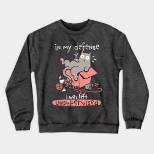 Unsupervised Cat Crewneck Sweatshirt